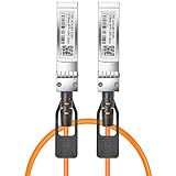 10G SFP+ DAC Twinax Kabel – 10 GB Gigabit Ethernet Kupferkabel kompatibel für Juniper QFX-SFP-DAC-5M/EX-SFP-10GE-DAC-5M, 5 m, Orange