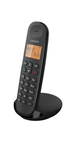 Logicom Iloa 150 Schnurloses Festnetztelefon ohne Anrufbeantworter – Solo – analoge und DECT-Telefone – Schwarz