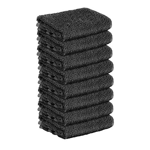 8 Stück Premium Frottee Gästehandtücher 30x50 cm in schwarz von StickandShine in 500g/m² aus 100% Baumwolle