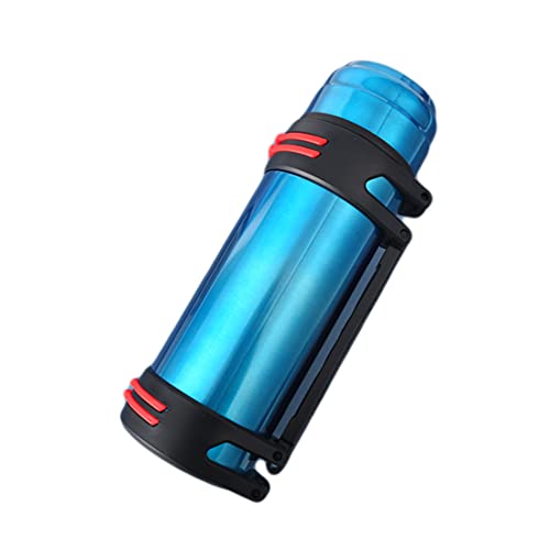 Verve Jelly Thermosflasche Thermoskanne Isolierflasche 1.5L, Wasserflasche Edelstahl, BPA-frei mit 2 Becher, Sportflasche mit Gurt Vakuum-Isolierung | Auslaufsichere Thermosflasche
