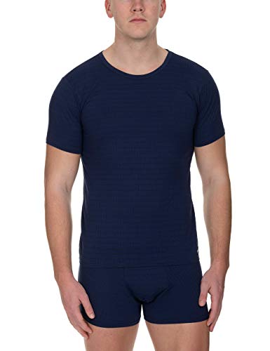 bruno banani Herren Shirt Check Line 2.0 Unterhemd, Blau (Marine Karo 542), Medium (Herstellergröße: M)