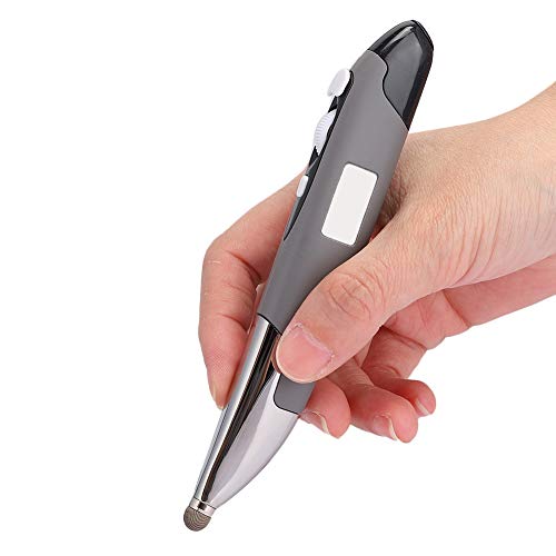 Drahtlose Pocket Pen-Maus, einstellbar 800/1200/1600 DPI 4-Tasten USB Optische Laptops Tablets Smartphones Intelligente TV-Stiftmaus für Winde 7/8/XP/2000/Android/OS X.(Silber)