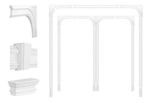 Türumrandung DK06 - Tür-/ Tor-/ Doppel Rahmen aus PU Kunststoff weiß, Sets-/ & Komponentenauswahl - HEXIM Perfect (Komplettset DK062)