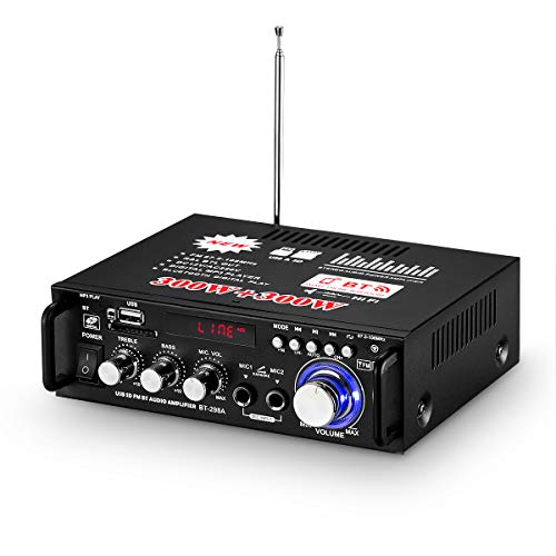 600W Digital Endverstärker Bluetooth Stereo Home Car Audio Verstärker USB SD FM MIC (BT-298A 600W)