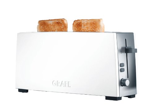 Graef Toaster Langschlitztoaster TO 91, weiß, 1 langer Schlitz, 880 W