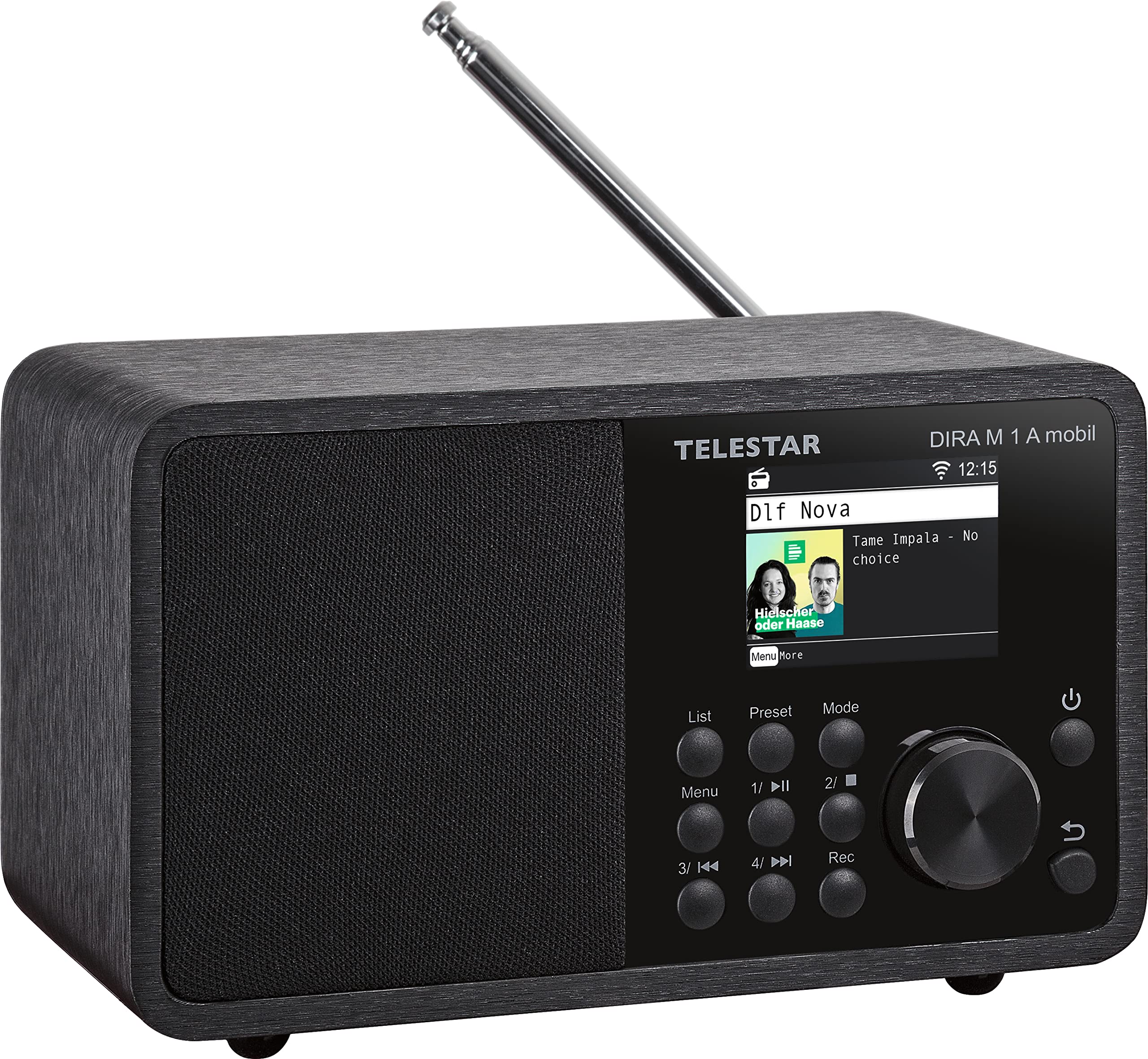 Telestar DIRA M 1 A mobil - Akku Digitalradio/Internetradio (DAB+ / DAB/UKW/FM/Internet, Li-Ion Akku, WLAN Bluetooth 5.1, Farbdisplay, EWF Notfallwarnung) schwarz