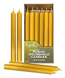 Hyoola 25 cm Stabkerzen - 12er Pack - Gelb - Unparfümierte Tafelkerzen - Kerzen Lange Brenndauer