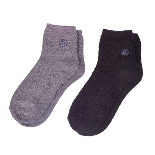 Earth Therapeutics Aloe Socken, 2 Paar pro Packung (schwarz und grau)