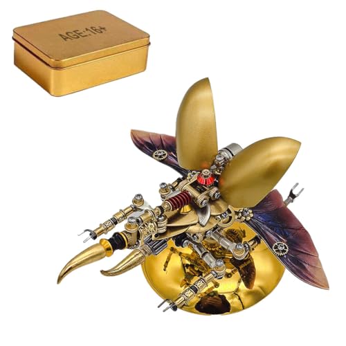 GOUX 3D Puzzle Modellbausatz, 3D Steampunk Hercules Beetle Puzzle 3D Metall Puzzle Erwachsene Metall 3D Modell, DIY Ornament Geschenke für Erwachsene Kinder