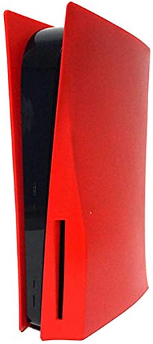 PS5 Face Plate Case Cover Replacement faceplate for PS5, Game Console Skin Cover Hard Shell Prevent dust and Scratches PS5 Accessories Red