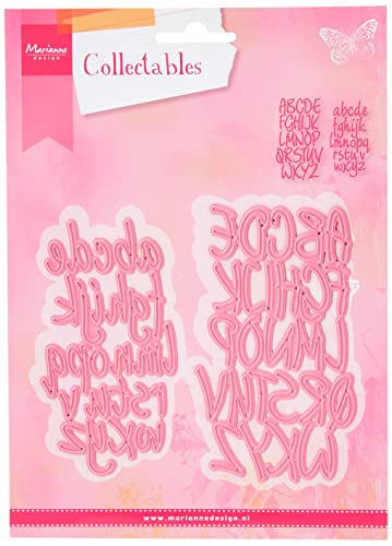 Marianne Design Ecstasy Crafts Collectables Stanz-Alphabet, Metal, pink, 20.2 x 15.2 x 0.2 cm