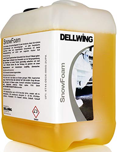 DELLWING Snow Foam Shampoo BubbleGum 10 L - Ideal für die sanfte Vorwäsche - Bildet eine dicke und langanhaltende Schaumdecke mit einem schönen Duft