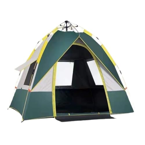 Camping Tent Outdoor Zelt Camping Outdoor Camping Schnell Zu Öffnendes Zelt Verdicktes Sonnenschutz- Und Regenschutzzelt Tragbares Zelt Tent Camping (Color : Green, Size : E)