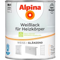 Alpina Heizkörperlack weiß 2 l, weiß, seidenmatt