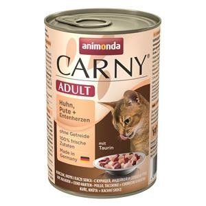 Sparpaket Animonda Carny Adult 24 x 400 g - Huhn, Pute & Entenherzen