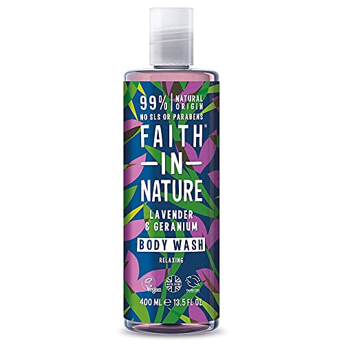 Faith in Nature - Lavender & Geranium Shower Gel & Foam Bath - 400ml (Case of 6)