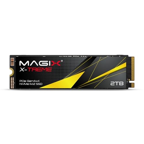 Magix SSD 2TB M.2 Gen4x4 PCIe X-Treme, Lese-/Schreibgeschwindigkeit bis zu 7200/6800 MB/s, NVMe 3D NAND