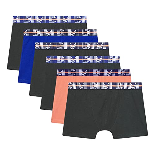 Dim Boxershorts Aus Stretch-Baumwolle Mit Kontrastierendem Bund Ecodim Junge x6 Multicolor 12Y