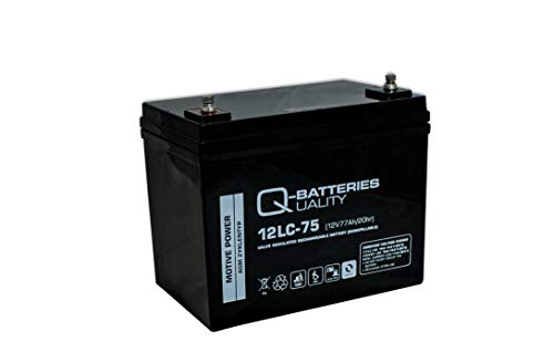 Q-Batteries 12LC-75 / 12V - 77Ah (C20) Blei Akku Zyklentyp AGM - Deep Cycle VRLA