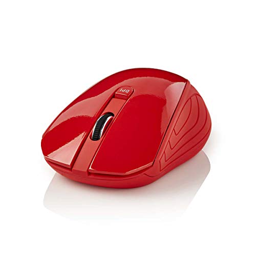 TronicXL Wireless Funk Maus USB 2.0 mit Nano Empfänger 1000dpi für Computer und Notebook Rot
