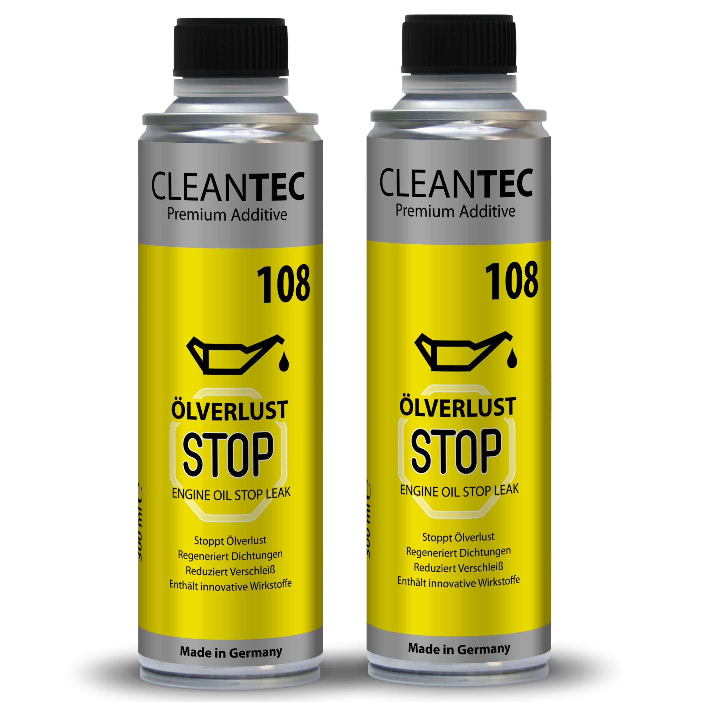 CleanTEC 108 Ölverlust Stop Regeneriert Dichtungen und verhindert Ölverlust 300ml Leck Stop Versiegelung 1L/41,50Euro (2)