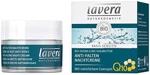 Lavera Nachtcreme Basis sensitiv Anti-Falten mit Coenzym Q10 3er Pack (3 x 50ml)