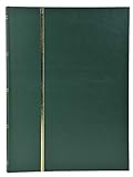 Exacompta 26155E Premium Briefmarken-Sammel-Album Classic mit 48 schwarzen Seiten Einsteckbuch aus Halbleder für Ihr Hobby Briefmarkenalbum grün