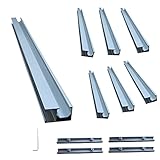 CMYYANGLIN Solar Panel Roof Mount Rails Aluminium Profile 27X45mm Photovoltaic Mounting Rail for Mounting Solar Systems 76cm Long Pack of 6