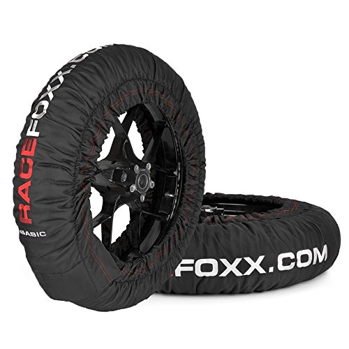 Reifenwärmer RACEFOXX Basic 100° C Heiztemperatur SUPERBIKE, 120/17 vorne und 180 bis 200/17 hinten