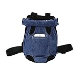 SueSupply Rucksack für Hunde, Plüsch, mit Transport, aus atmungsaktivem Denim