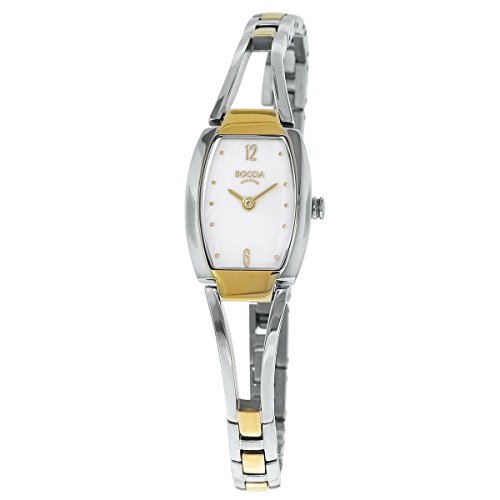 Boccia Damen Analog Quarz Uhr mit Titan Armband 3262-02