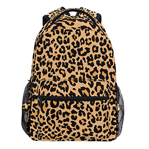 Oarencol Moderner Rucksack mit Leopardenmuster, für Reisen, Schule, Schule, College