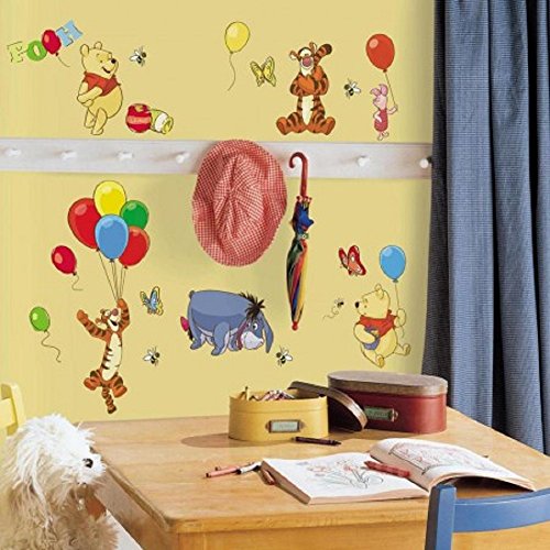 Hochwertiger Wandtattoo Tattoo Wand Tattoo - Winnie the Pooh - Tigger - I-Ah - Esel - Luftballons - künstlerisch mit außergewöhnlichem Design macht die Wand zu einen echten Blickfang