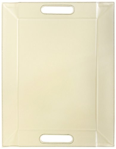 FREEFORM DUO - 2in1 wendbares Tablett & Tischset, schokobraun/cremefarben, Kunstleder, Maße: 55 x 41 cm