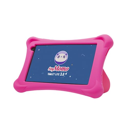 SoyMomo Tablet Lite 3.0 - Tablet für Kinder mit Kindersteuerung, Erkennung von gefährlichen Inhalten, 7 Zoll Display, 32 GB Speicher, 2 GB RAM, Klassenmodus, Kamera, 3000 mAh, Silikonhülle