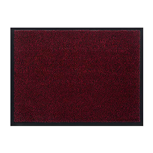 Panorama24 Premium Fußmatte/Sauberlaufmatte für Eingangsbereiche 90x120, Farbe: rot - Schmutzfangmatte in 6 Größen als Türvorleger innen und außen