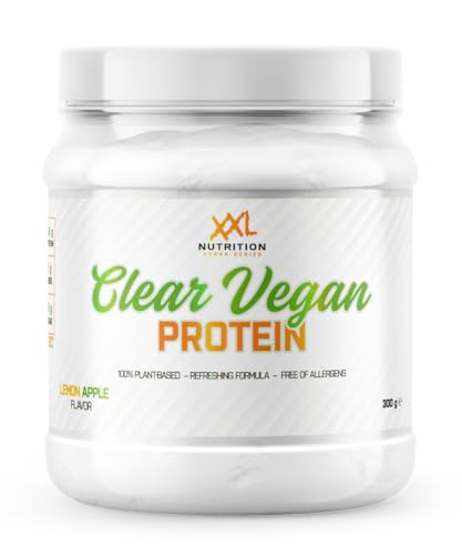 XXL Nutrition - Clear Vegan Fit Protein - Vegan Protein, Veganes Proteinpulver - Lemon Apple - 300 Gramm