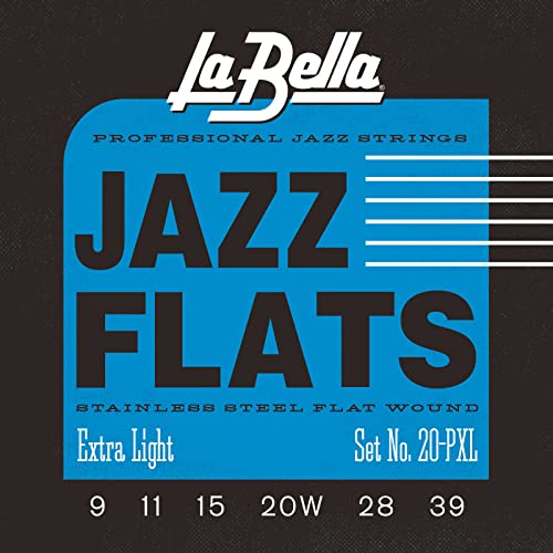La Bella Electric, Gitarre, Extra Light (Aus Edelstahl, Flatwound)