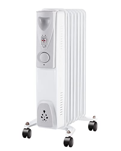 Ölradiator 7 Elemente, 1500 W. Regelbares Thermostat und Sicherheitssystem bei Überhitzung