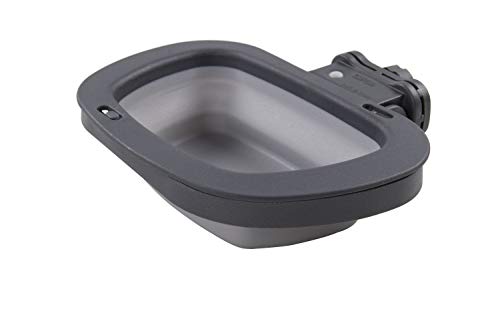 Dexas PW275432429 Collapsible Kennel Bowl, 2,5 Cups, Light Grey, M, 1 stück