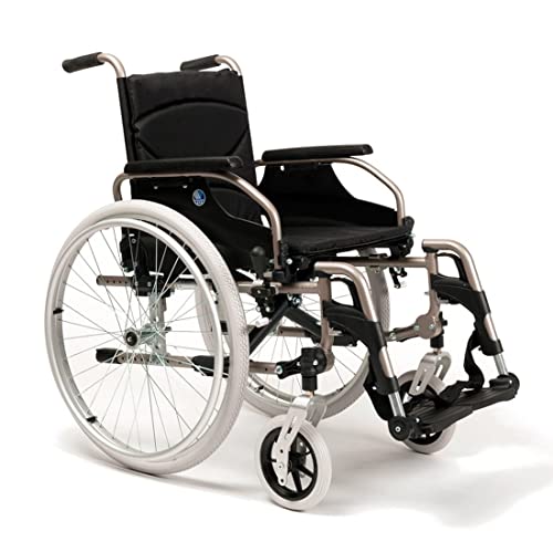 Rollstuhl FabaCare V300, Leichtgewichtrollstuhl mit einstellbarer Sitztiefe bis 52 cm, Faltrollstuhl, sehr viele Einstellungen, faltbar, Transportrollstuhl, Sitzbreite 39 cm