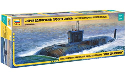 ZVEZDA 500789061 - 1:72 Nuclear Submarine "Yuri Dolgorukij", Modellbau, Bausatz, Standmodellbau, Hobby, Basteln, Plastikbausatz
