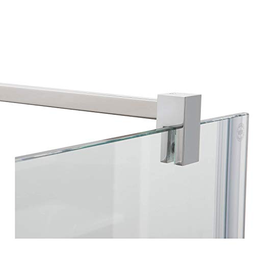 Stabilisierungsstange für Duschen, Stabilisator Duschwand, Stabilisationsstange Glas-Wand (100cm, Chrom Eckig)
