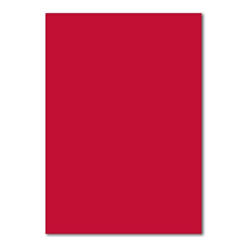 150 DIN A4 Papierbogen Planobogen - Rosenrot (Rot) - 160 g/m² - 21 x 29,7 cm - Bastelbogen Ton-Papier Fotokarton Bastel-Papier Ton-Karton - FarbenFroh
