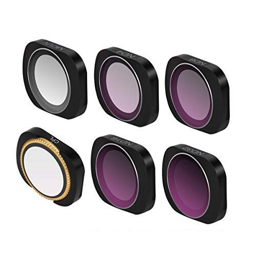 MCUV+CPL+ND4+ND8+ND16+ND32 Aluminium optisches Glas Kameraobjektiv Filter JXE Set für DJI OSMO Pocket 2/OSMO Pocket