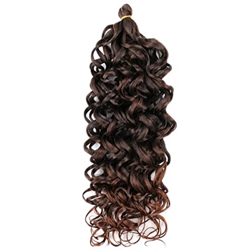Ocean Synthetic Wave Braiding Hair Extensions Crochet Curl Hawaii Curly Blonde Water Wave Braids For Women-T1B/30,20inches,3Pcs/Lot