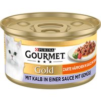 Sparpaket Gourmet Gold Zarte Häppchen 48 x 85 g - Kalb & Gemüse