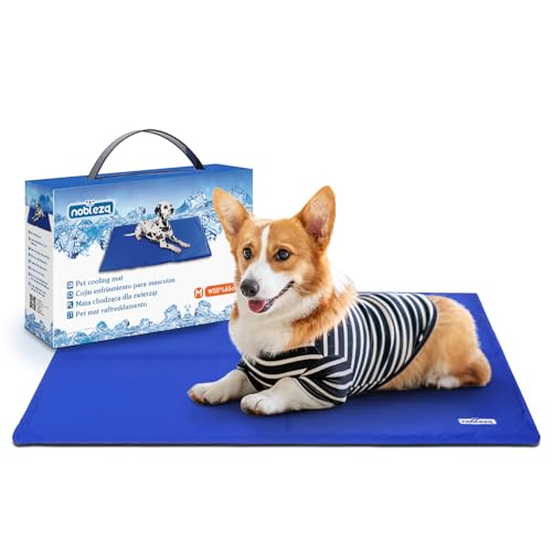 Nobleza - Kühlmatte Hunde Selbstkühlend Ungiftige Gelauflagen Welpe Katzenbett Kühlmatratze im Sommer, 65 * 50cm, Blau, M
