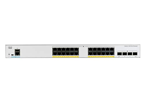 Cisco Catalyst 1000-24T-4G-L Switch (gemanaged 24x10/100/1000+4x Gigabit SFP (montierter Anschluss) Rackmount