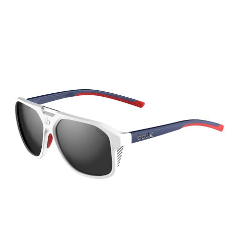Bolle Brands Unisex Arcadia Sonnenbrille, Weiß Blau Rot Matt